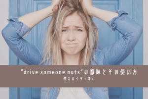 Drive Someone Crazy の意味とその3つの使い方 コントロールが効かない Ryo英会話ジム
